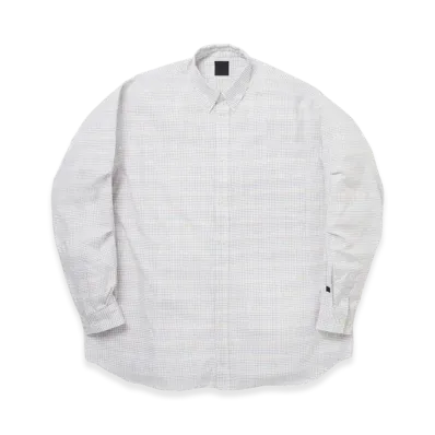 DAIWA PIER39 Tech Button Down Shirt L/S Tattersall "Off White"