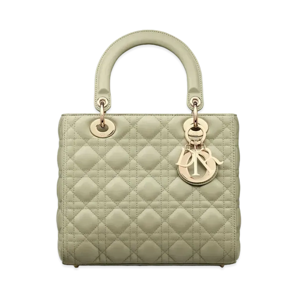 Dior Medium Lady Dior Bag Cannage Lambskin "Sage Green"