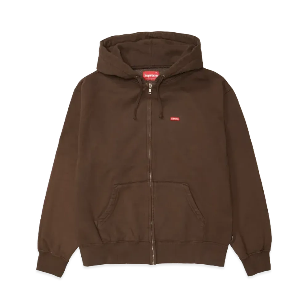 Supreme Small Box Zip Up Hooded Sweatshirt (25FW) "Brown"