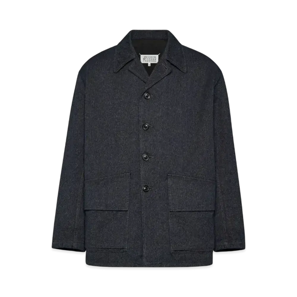 Maison Margiela Men's Cotton Caban Jacket "Blue"