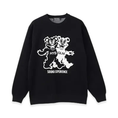 HYSTERIC GLAMOUR Fire Bear Party Sweatshirt "Black"