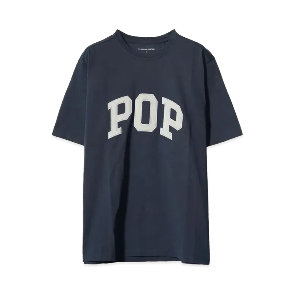 POP TRADING COMPANY arch t-shirt "NAVY"