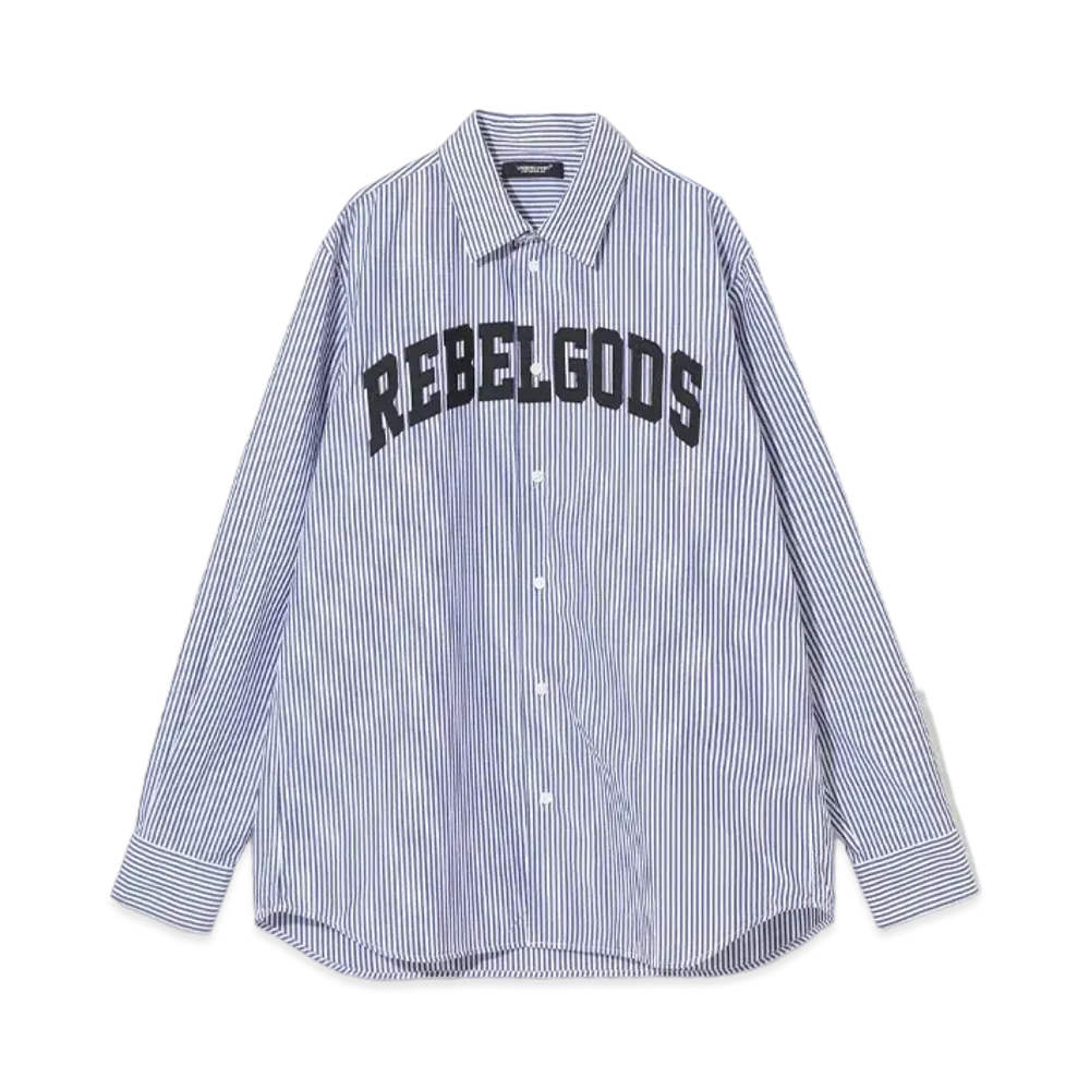 UNDERCOVER Striped Cotton Shirt "Navy"
