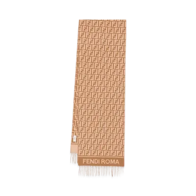 FENDI Women's Wool And Cashmere Scarf "Camel"