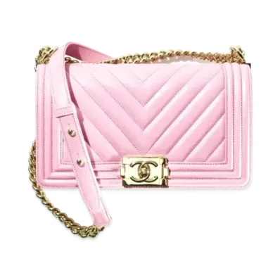 CHANEL Boy Chanel Hand Bag Calfskin "Pink"