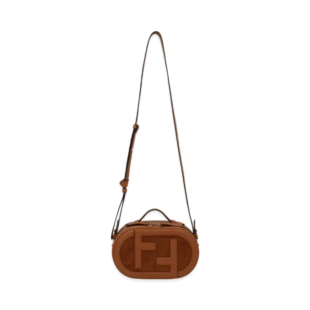 FENDI Cam Small Leather / Suede Mini Bag "Brown"