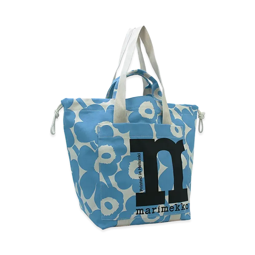 Marimekko Women's Tote Bag Mono City Tote Unikko "Cotton/Blue"
