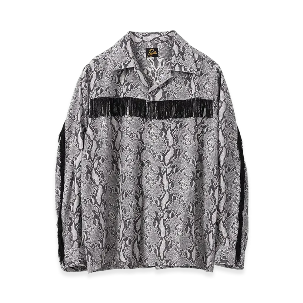 NEEDLES x Studious Fringe One-Up Shirt - AC/R/C Python Jq "DarkGray"