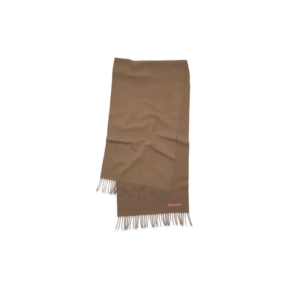 Acne Studios Fringe Wool Scarf "Caramel Brown"