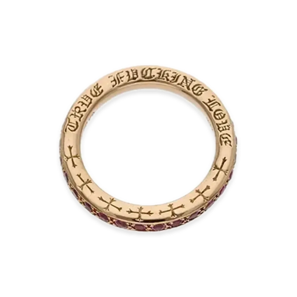 Chrome Hearts 22K TFL Pink Sapphire Ring "Yellow Gold"