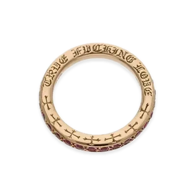 Chrome Hearts 22K TFL Pink Sapphire Ring "Yellow Gold"