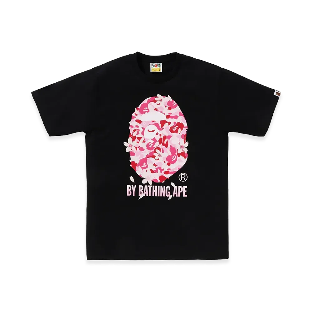 A BATHING APE ABC Sakura Camo By Bathing Ape Tee "Black"