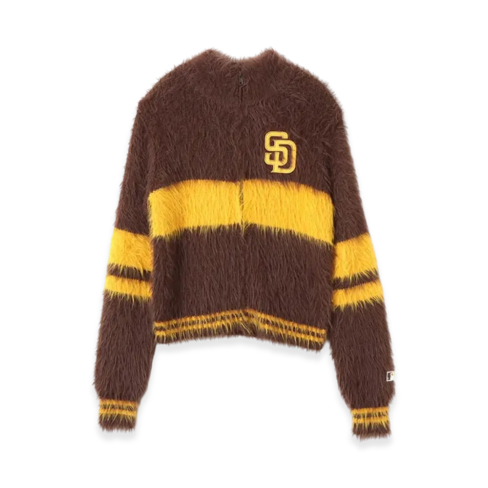 atmos x MLB Shaggy Knit Blouson "Brown"