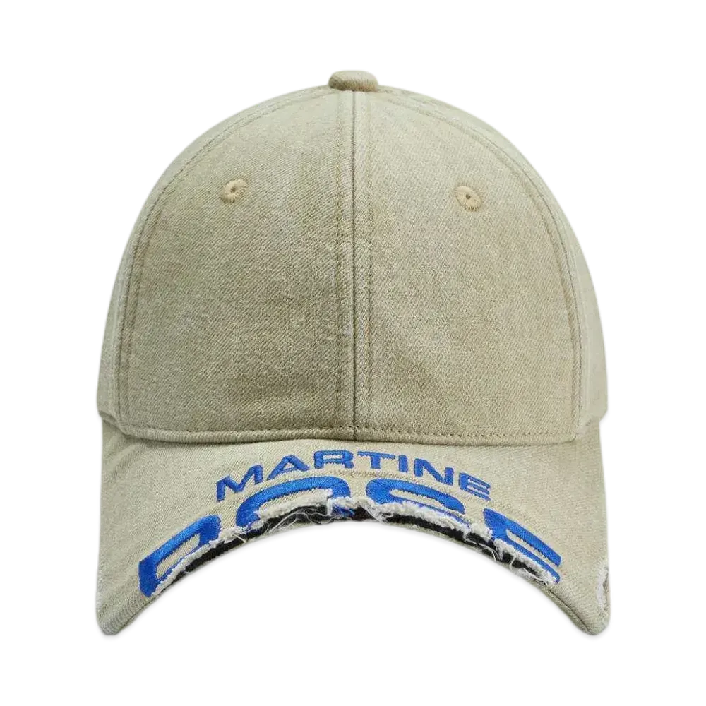 MARTINE ROSE Cut Peak Cap "Cream"