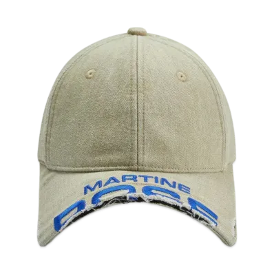 MARTINE ROSE Cut Peak Cap "Cream"