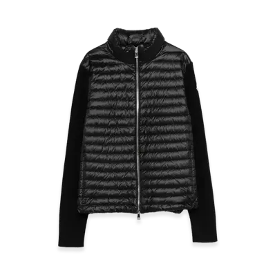MONCLER Women's Nylon And Wool Down Jacket "Black"