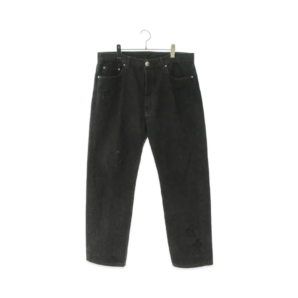 Chrome Hearts x Levi's U VNTG JEAN RED TAB Washed 501 Denim Pants with Cross Patch "Black"