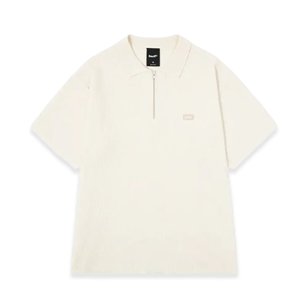 HUF Air Flow Half Zip Polo "Ivory"