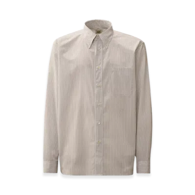 C.P. Company x OUR LEGACY WORK SHOP Rigatino Long Sleeve Tailored Shirt "Var.01 White"