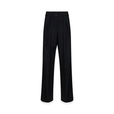 DRIES VAN NOTEN Women's Wool Peacha Belted Trousers "Black"