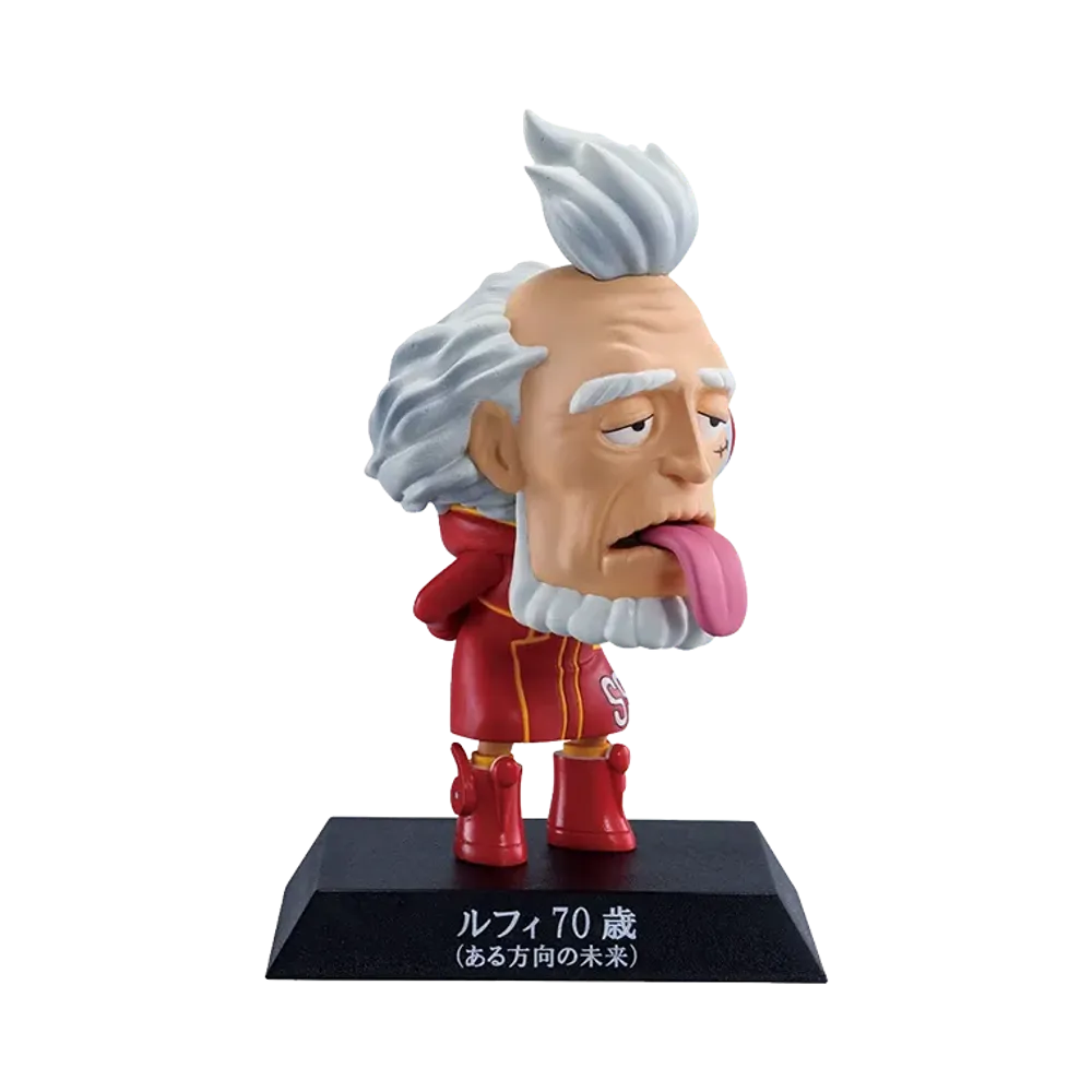 BANDAI "Ichiban Kuji" -One Piece MONKEY.D.LUFFY - Memories of Adventure and the Voyage to the Future -- F Prize Monkey D. Luffy Mini Figure FACEmotion
