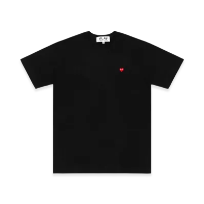PLAY COMME des GARCONS T-Shirt With Small Red Heart "Black"