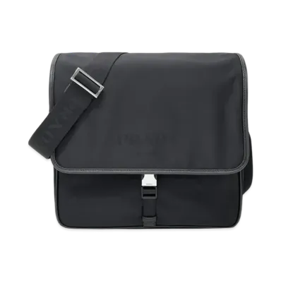 PRADA Nylon Tessuto Messenger Bag "Black"