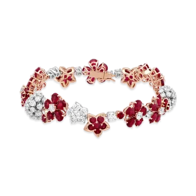 Van Cleef & Arpels Folie des Pres bracelet "18K Rose gold/Diamond/Ruby"