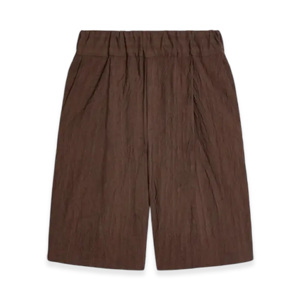 DRIES VAN NOTEN Pleated Bermuda Shorts "Brown"