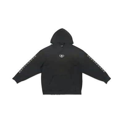 BALENCIAGA BB Paris Icon Hoodie Medium Fit "Black"