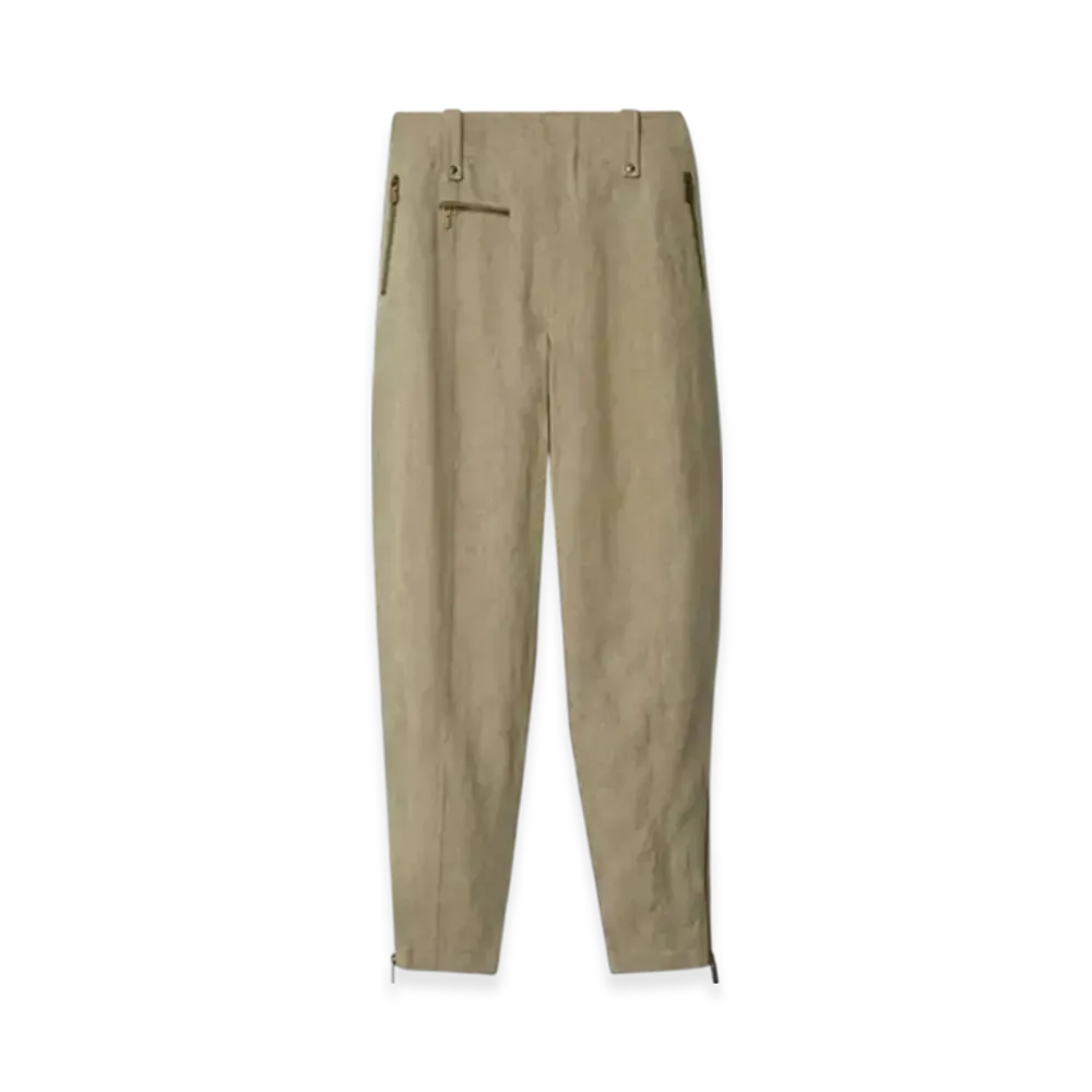 Burberry Linen Tailored Trousers "Khaki/Milk"