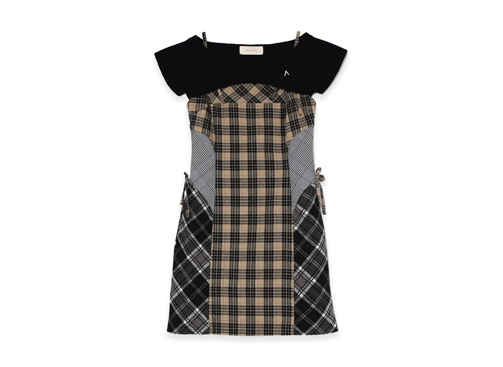 ANDMARY Women's Khy Check Mini Dress "Beige"