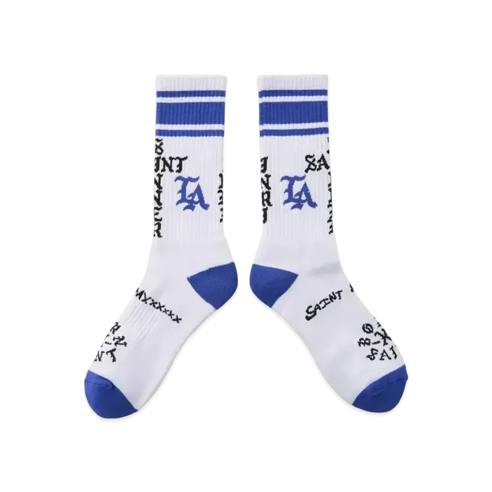 SAINT Mxxxxxx x Born x Raised BR_Socks / ST Sinner "White/Blue"