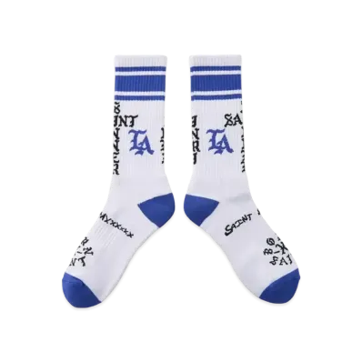 SAINT Mxxxxxx x Born x Raised BR_Socks / ST Sinner "White/Blue"