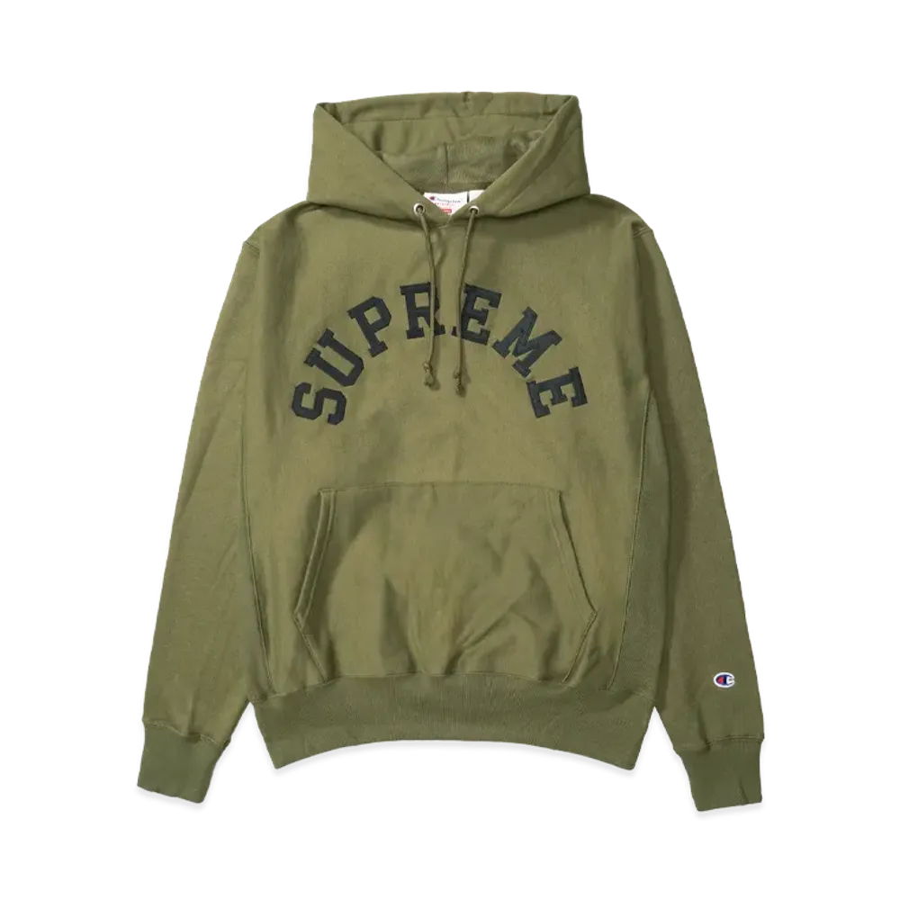 Supreme x Champion Hooded Sweatshirt "Olive"