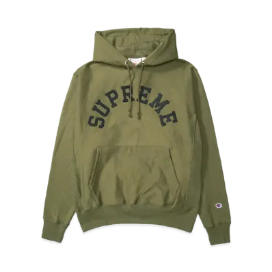 Supreme x Champion Hooded Sweatshirt "Olive"