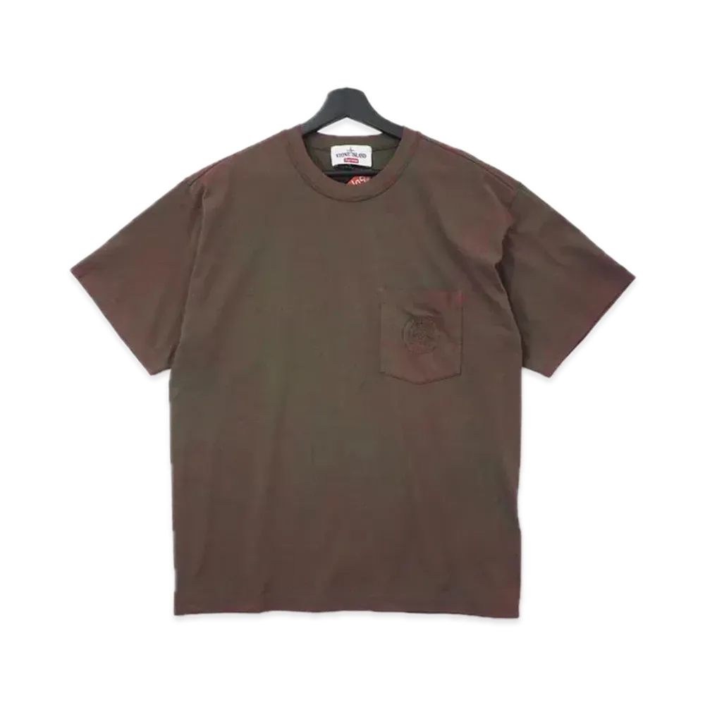 Supreme x Stone Island Pocket Tee "Red"