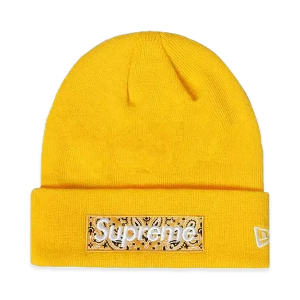 Supreme New Era Box Logo Beanie "Yellow"
