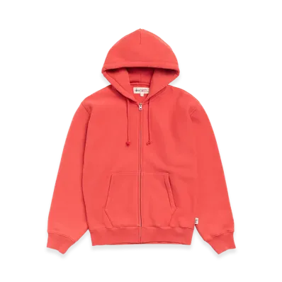 Stussy Fleece Zip Hoodie "Red"