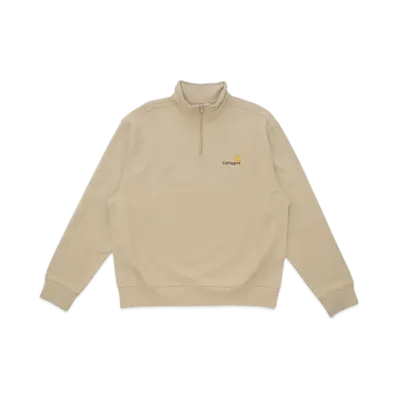 Carhartt WIP Half Zip American Script Sweat "Fleur De Sel"