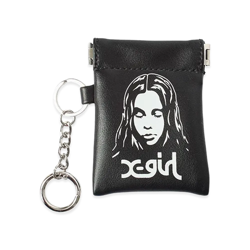 X-Girl Women's Face Mini Pouch Keyring "Black"