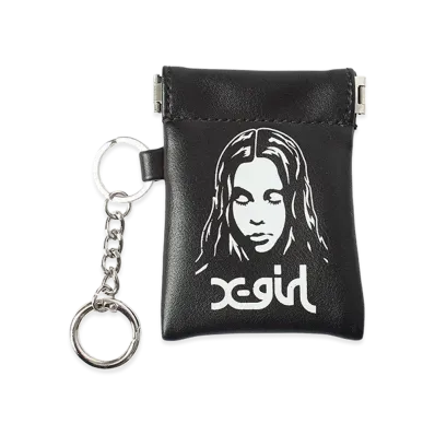 X-Girl Women's Face Mini Pouch Keyring "Black"