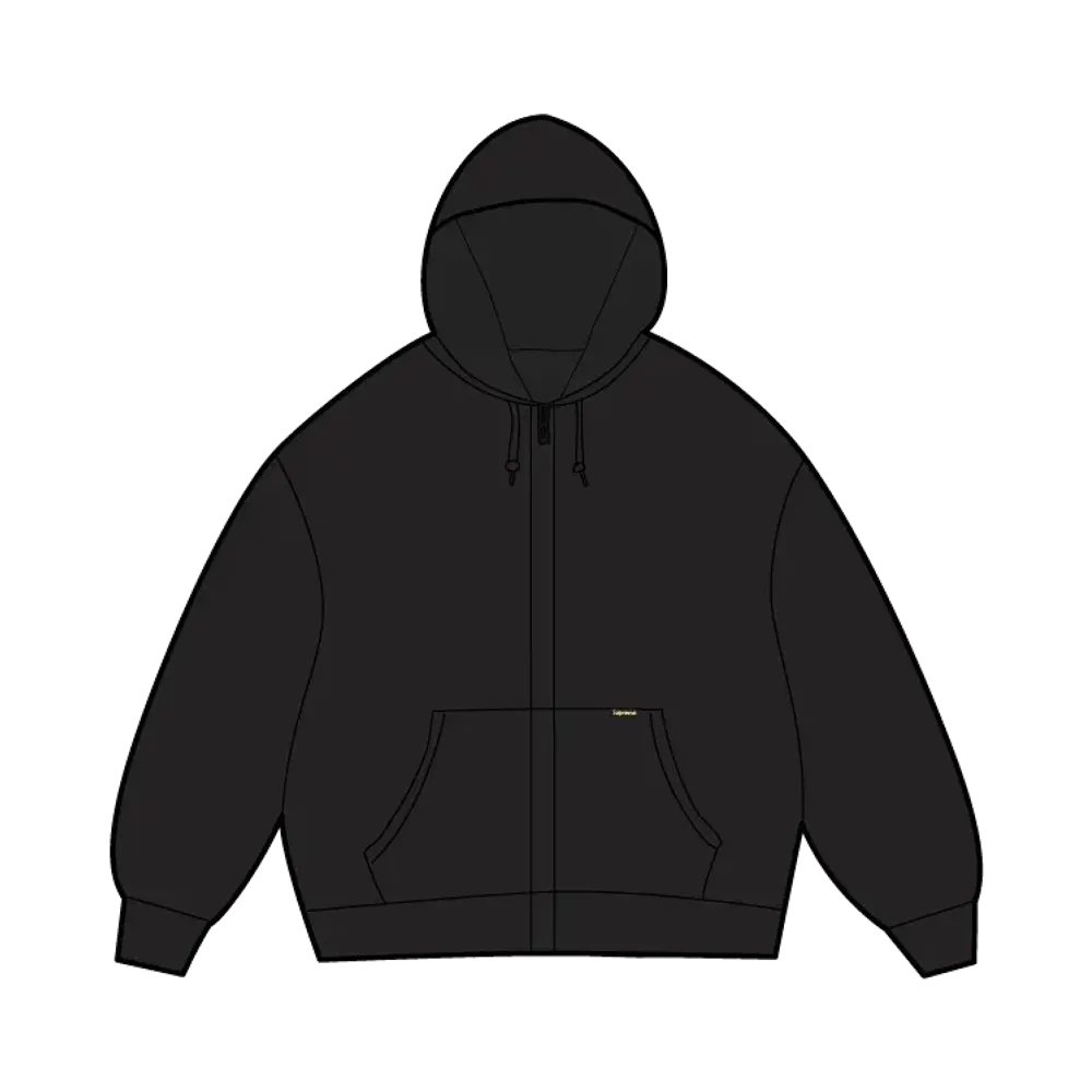 Supreme Reversible Work Zip Up Hooded Sweatshirt "Black"