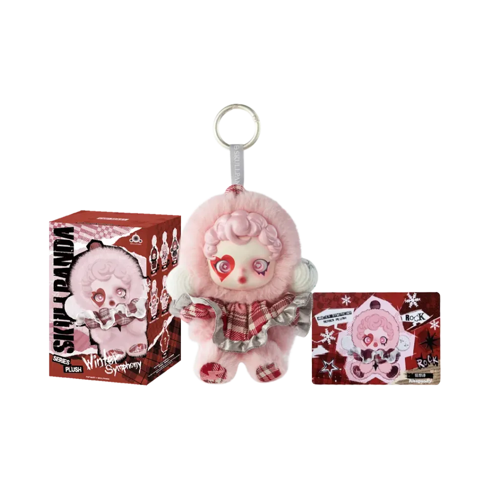 POP MART SKULLPANDA Winter Symphony Series Plush Pendant Rhapsody