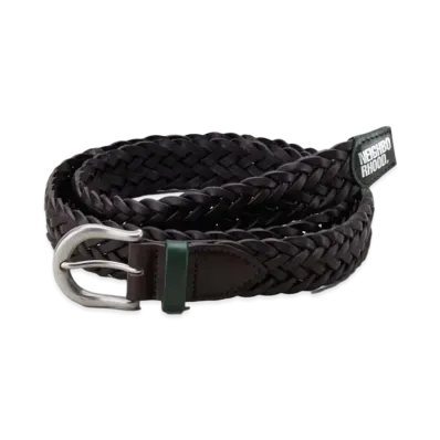 NEIGHBORHOOD Leather Mesh Belt "Brown"