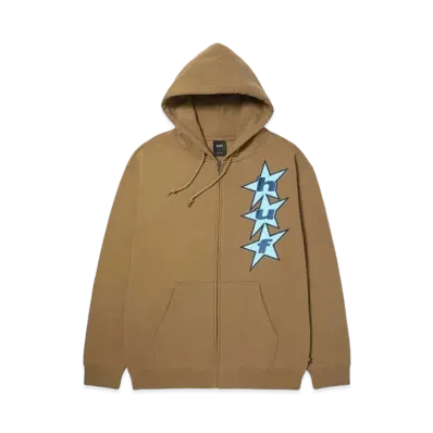HUF Spring 24 All Star Full Zip Hoodie "Camel"