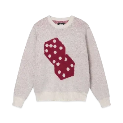 Stussy Dice Mohair Sweater "Bone"