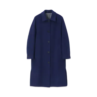 Paul Smith Women's Melton Sten Collar Coat "Navy"