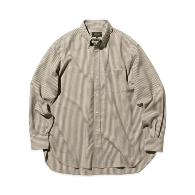 BEAMS B.D. Classic fit Wool Stripe "Brown"