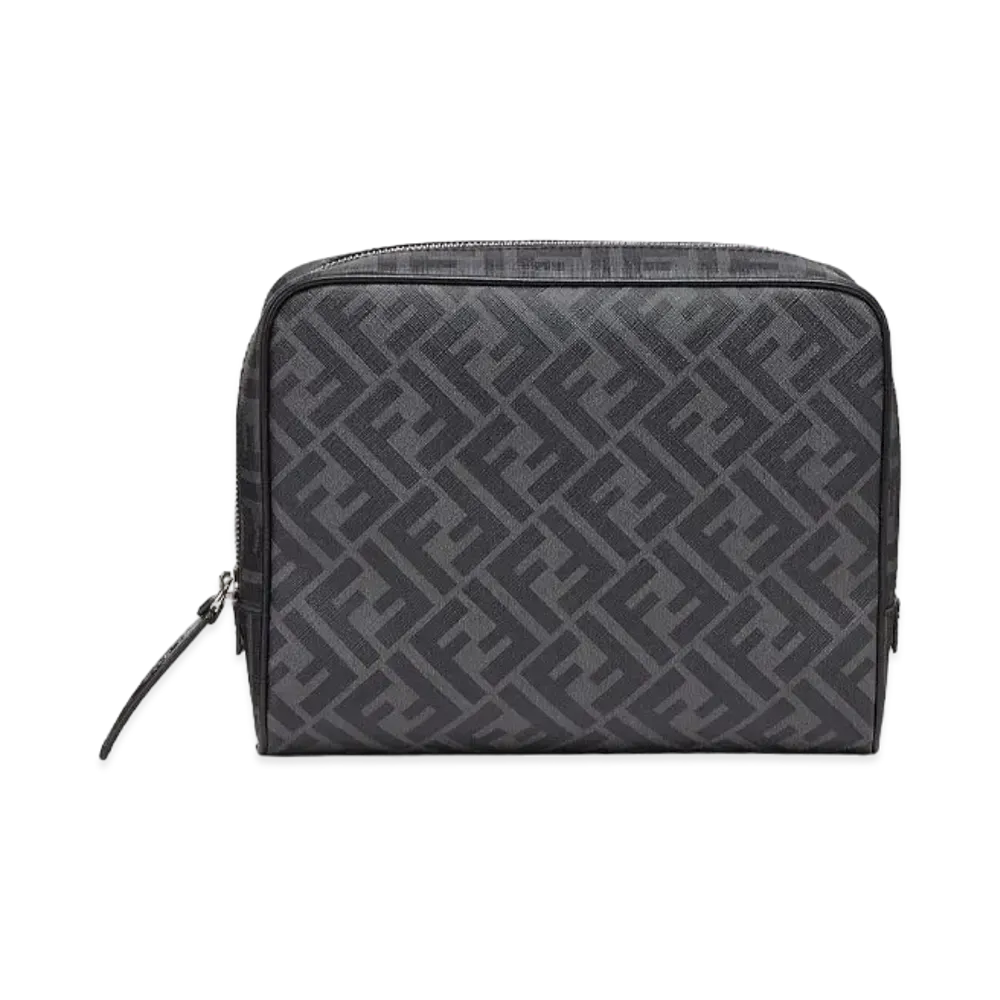 FENDI Pouch Fabric Pouch "Gray"